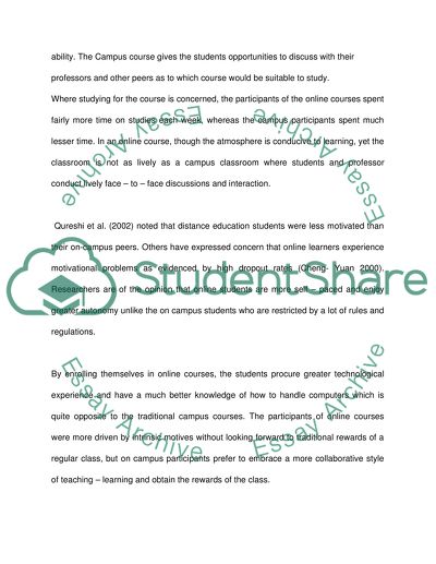 Online vs On-Campus Study