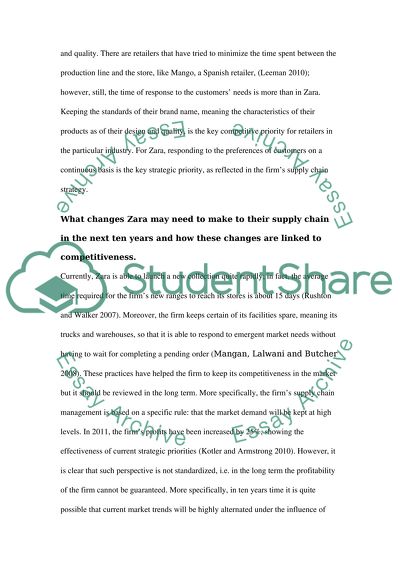 Zara spanish clothing company