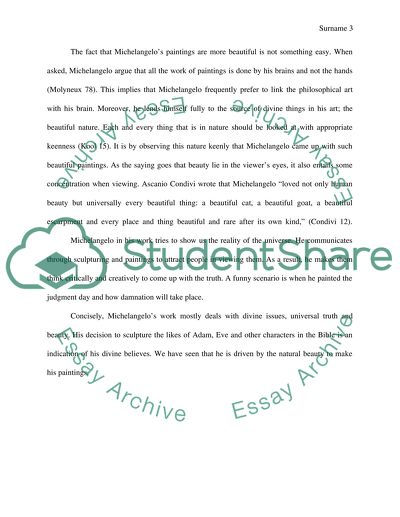 Michelangelo on the Divine, Universal truth and Beauty