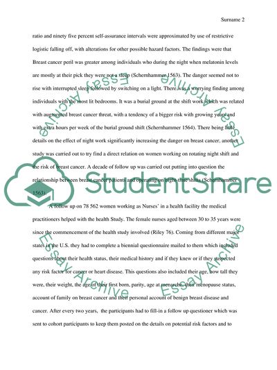 Exposure to Light at Night increases the risk of Breast Cancer