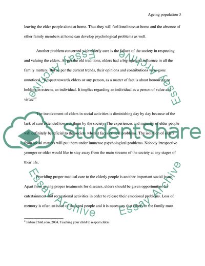 Impact of an Ageing Population on Modern Societies
