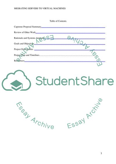 Migrating Servers to Virtual Machines
