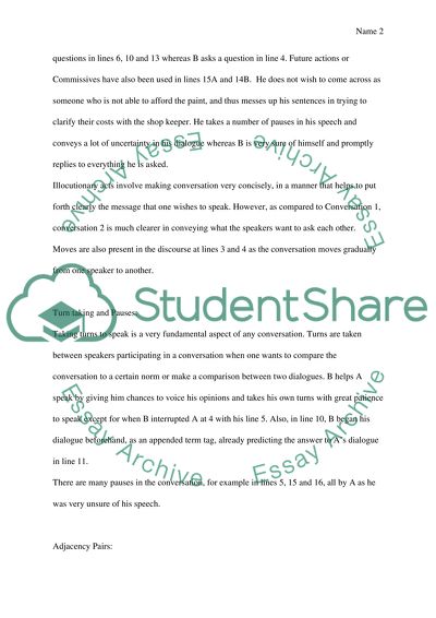 Analysis of conversation