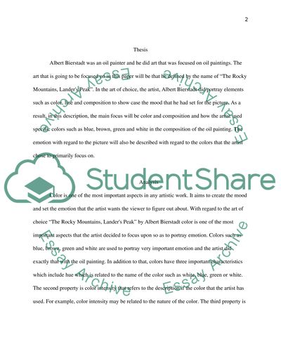 American painting. Albert Bierstadt