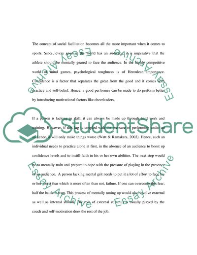 Sports Psychology and Social Facilitation