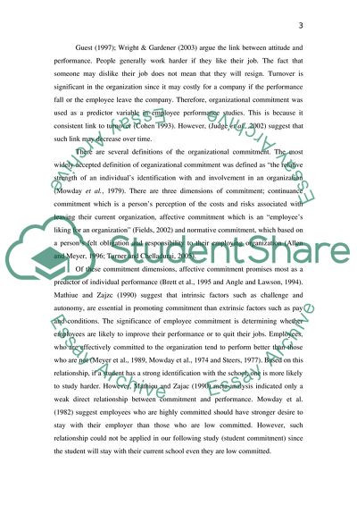 The Level of Students Commitment to the University