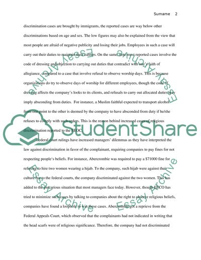 Religious-Discrimination Claims on the Rise