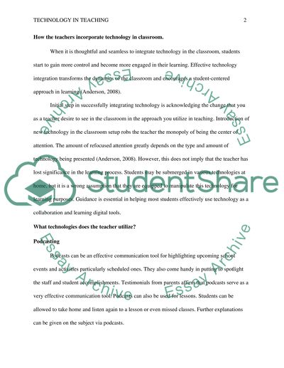 Incorporating technology into the classroom