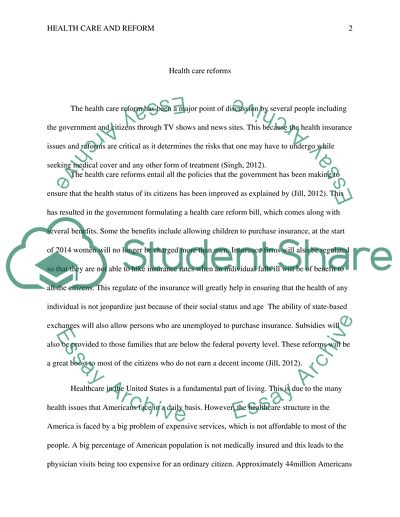 Healthcare Reform Critique