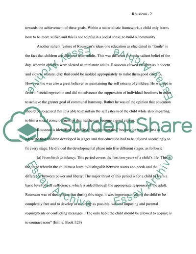 Emile Rousseaus Radical Theory on Education