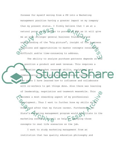 Indicate reasons to undertake MBA, your career goals, strengths and what you need to develop