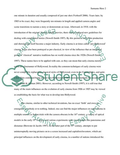 Early Cinemas Existence and Its Connection with Science