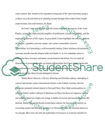 Cortes, Ricci, and Their Attitudes to Non-Christian Cultures