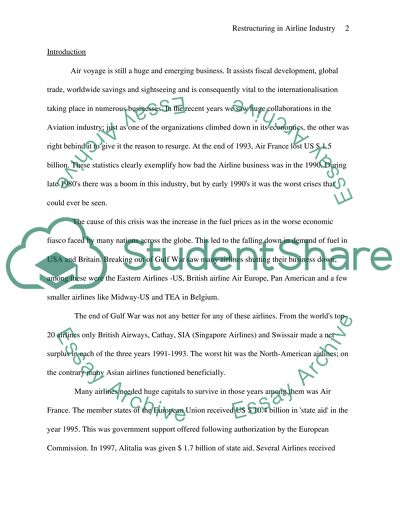 External Forces of Cross-Border Restructuring in Airline Industry