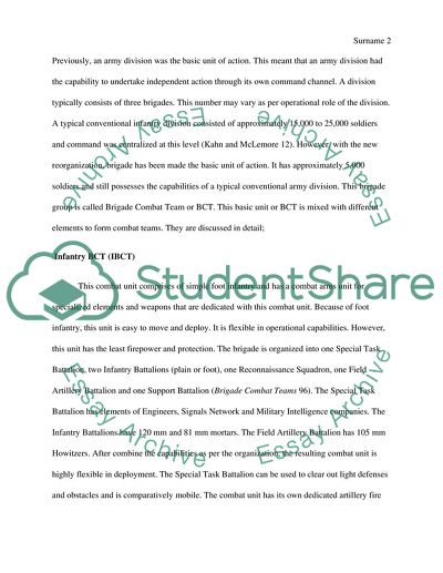 Difference and progression between an IBCT, HBCT and a Striker Brigade Combat Team
