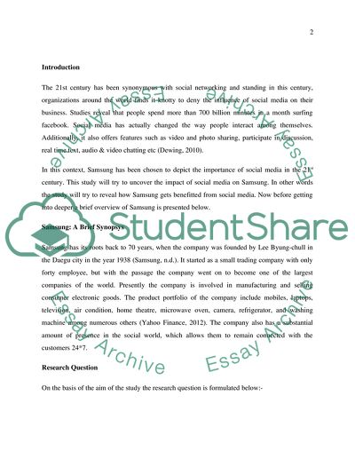 Impact Of Social Media On Samsung