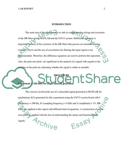 LIR Filter for Single Sinusoid Generation