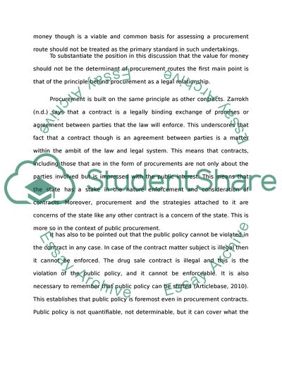 Should Value for Money Be the Primary Objective of Construction Professionals for Determining Routes