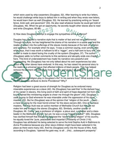 Analysis of Narrative of the Life of Frederick Douglass: An American Slave