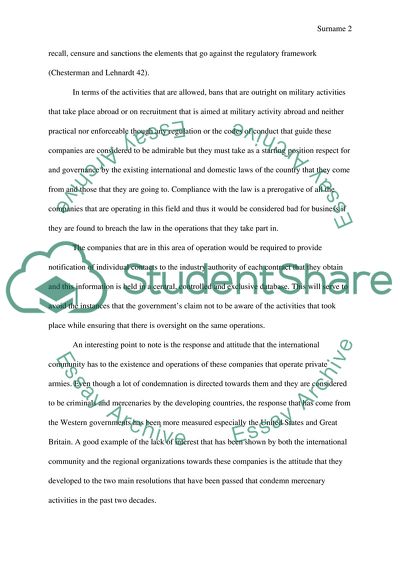 Should Mercenaries Be Allowed to Operate in the US