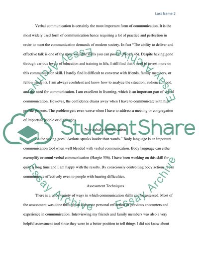 Personal Communication Assessment