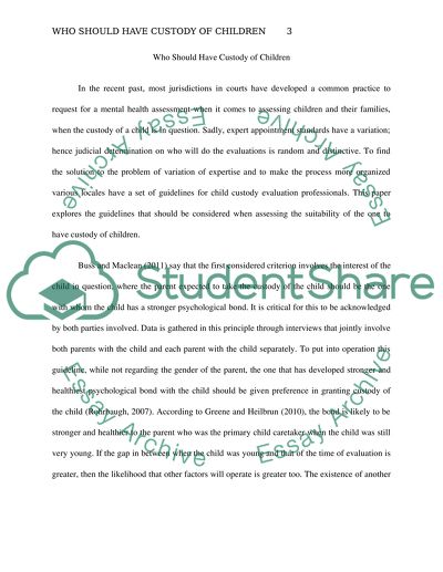 Who Should Have Custody of Children