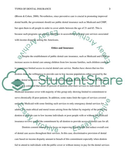 Types of Dental Insurance Discussion