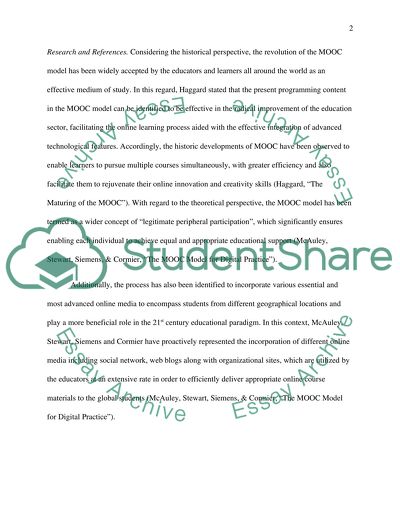 The Concept of Massive Open Online Courses