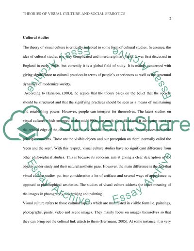 Theories of visual culture and social semiotics