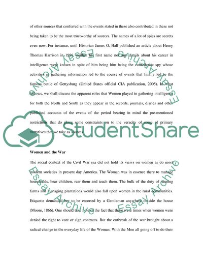 Women as Spies in the Civil War