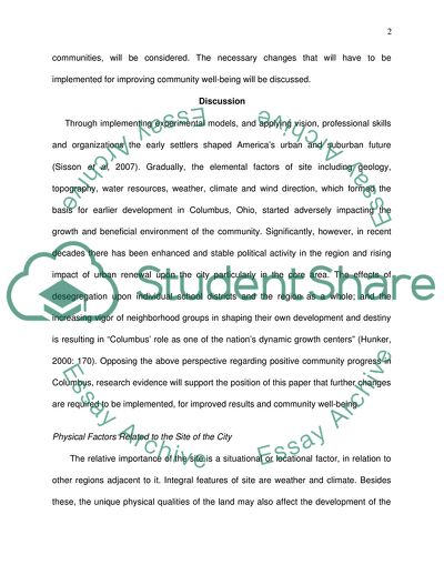 Changes that Need to Make in Columbus Ohio as a Community