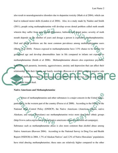 The Significance of Methamphetamine Use in the Native American Culture