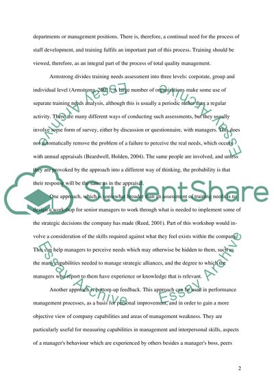 Development of a Human Resource Management