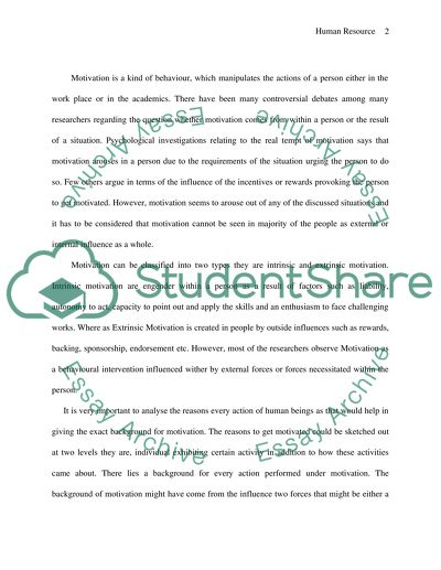 Hunan Resource - Does Motivation Come from within a Person or Is It the Result of the Situation