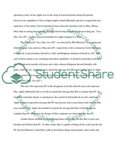 Apple Commercial in Making Apple a Valuable and Respected Company