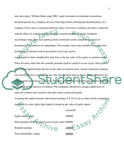 Constraints Affecting Dividend Payouts