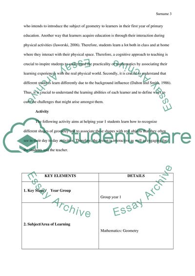 Mathematics in the Curriculum