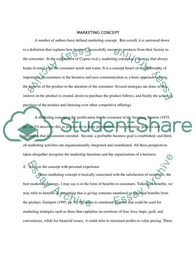 What is a Marketing Concept