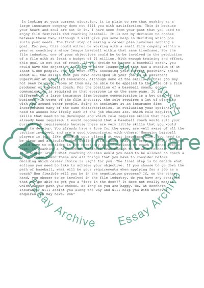 Personal Application Paper