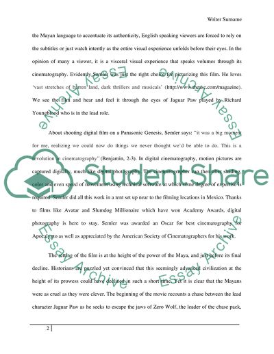 Cinematography in Apocalypto