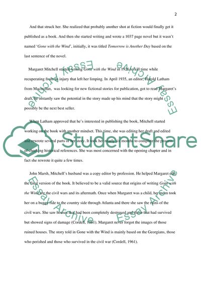 Margaret Mitchells life influence on her novel Gone With the Wind