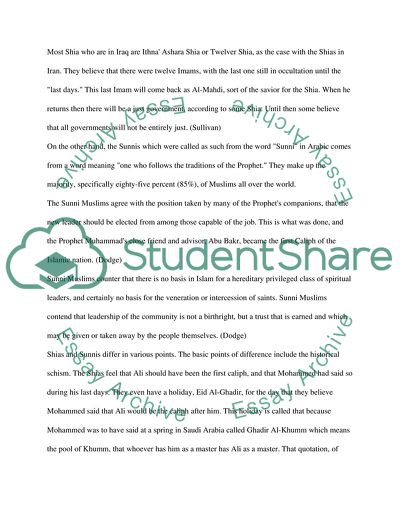 The Relationships that Shias and Sunnis Have with Political Authority Figures in Syria