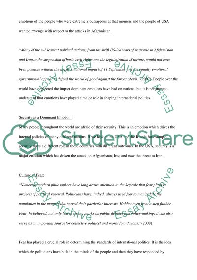 Emotions and Powerful Nations