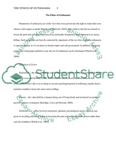 The Ethics of Euthanasia in the US