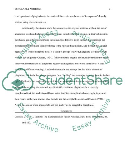 Pagiarism and Paraphrasing