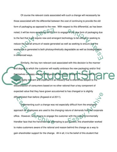 Relevant Information for Decision Making