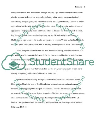 Travel Project: Milan