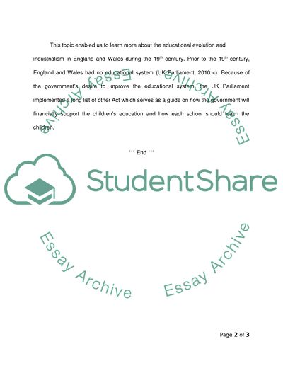 Education Act or Increase of Funding