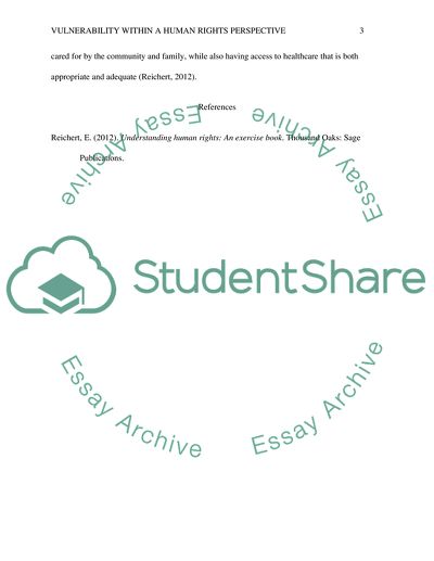 Vulnerability (Vulnerability) within a human rights perspective