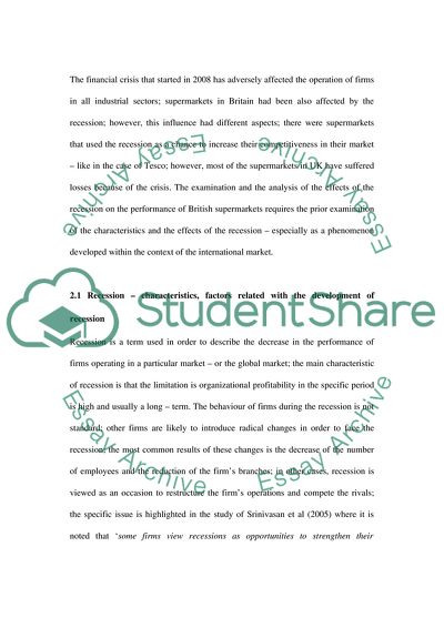 How Supermarkets in the UK Have Coped with the Recession